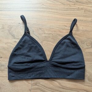 Athleta Charcoal Ribbed Bralette